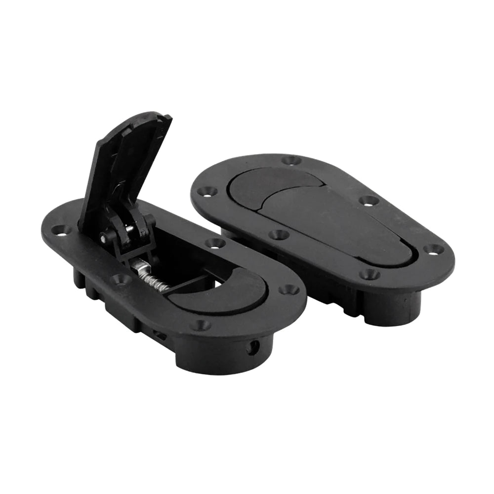 2Pcs Black Front Hood Engine Bonnet Pin Latch Lock Universal for Racing Car, Safety Protection with / without keys