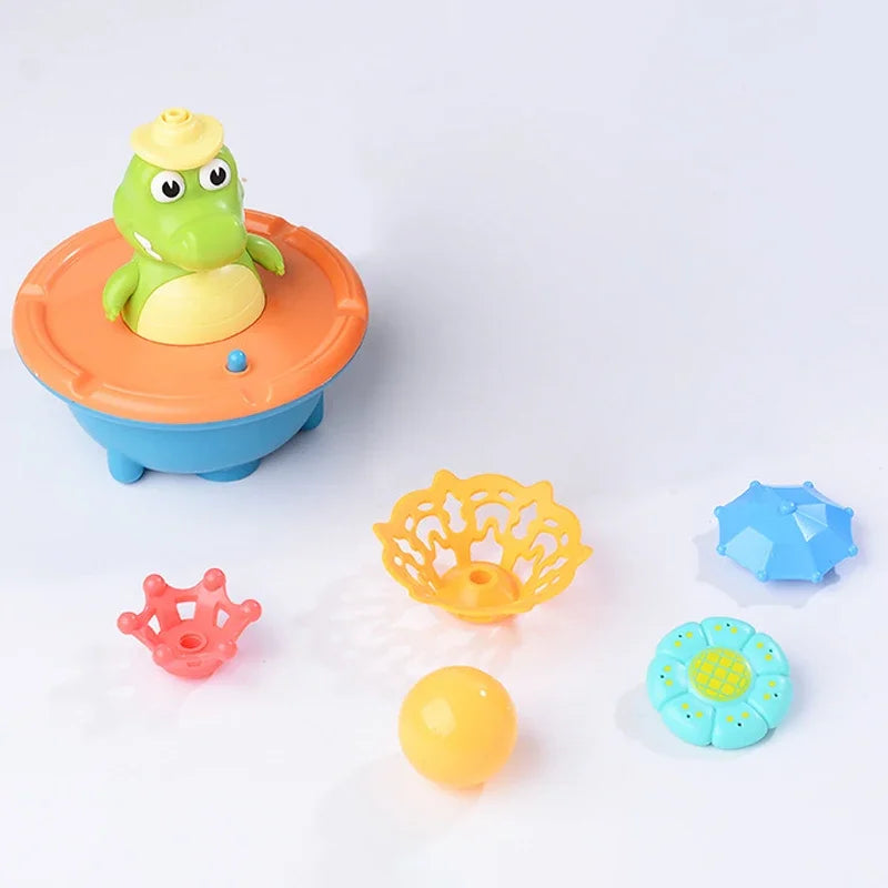 Baby Bath Toys, Glowing Crocodile Water Spray Toys, Multiple Water Spray Modes, Children's Bathroom Swimming Supplies Gifts
