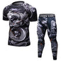 New Men Sports Jiu Jitsu BJJ Suit Gym Fitness Compression Clothes Running Jogging Sport Wear Exercise Workout Rashguard Tights