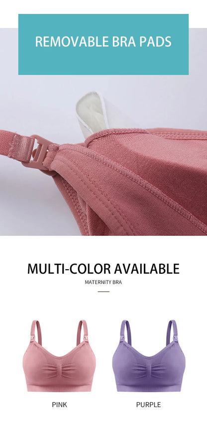 Breathable Maternity Pregnant Bras Comfort Breastfeeding Sleep Bralette Women Wireless Seamless Nursing Underwear