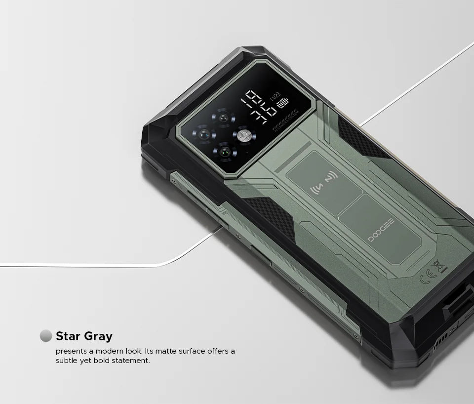 DOOGEE S200 Max 5G Rugged Phone 1.32" Rear Display Dual light Flashlight 22000mAh Battery 66W 6.72” 120Hz 16GB 512GB Smartphone