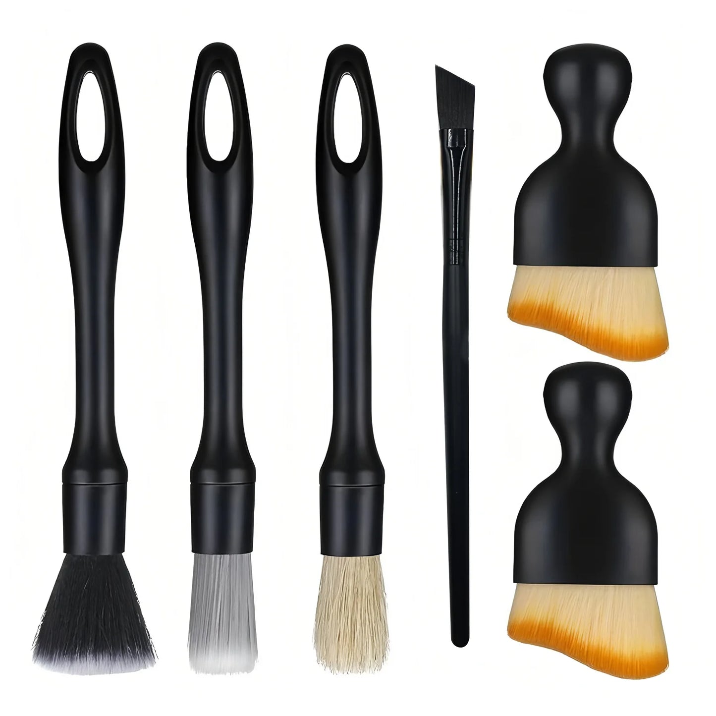 Car Detailing Brushes Kit Automotive Interior Dust Washing Brush Vehicle Microfiber Sweeping Brush Car Wheel Hole Cleaning Tools