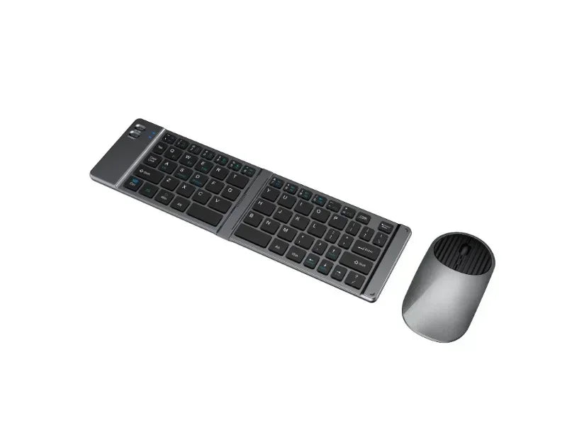 Folding Keyboard and Mouse 2.4G Mini Keypad Bluetooth Wireless Portable Silm Foldable Keyboards for Travel Computer PC iPad