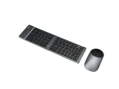 Folding Keyboard and Mouse 2.4G Mini Keypad Bluetooth Wireless Portable Silm Foldable Keyboards for Travel Computer PC iPad