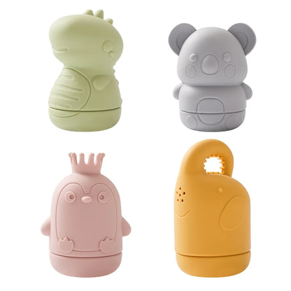 Baby Bath Toys Animal Silicone Cartoon Astronauts Play With Water Toys No BPA Swim Bathroom Baby Silicone Sprinkler Bathtub Toy