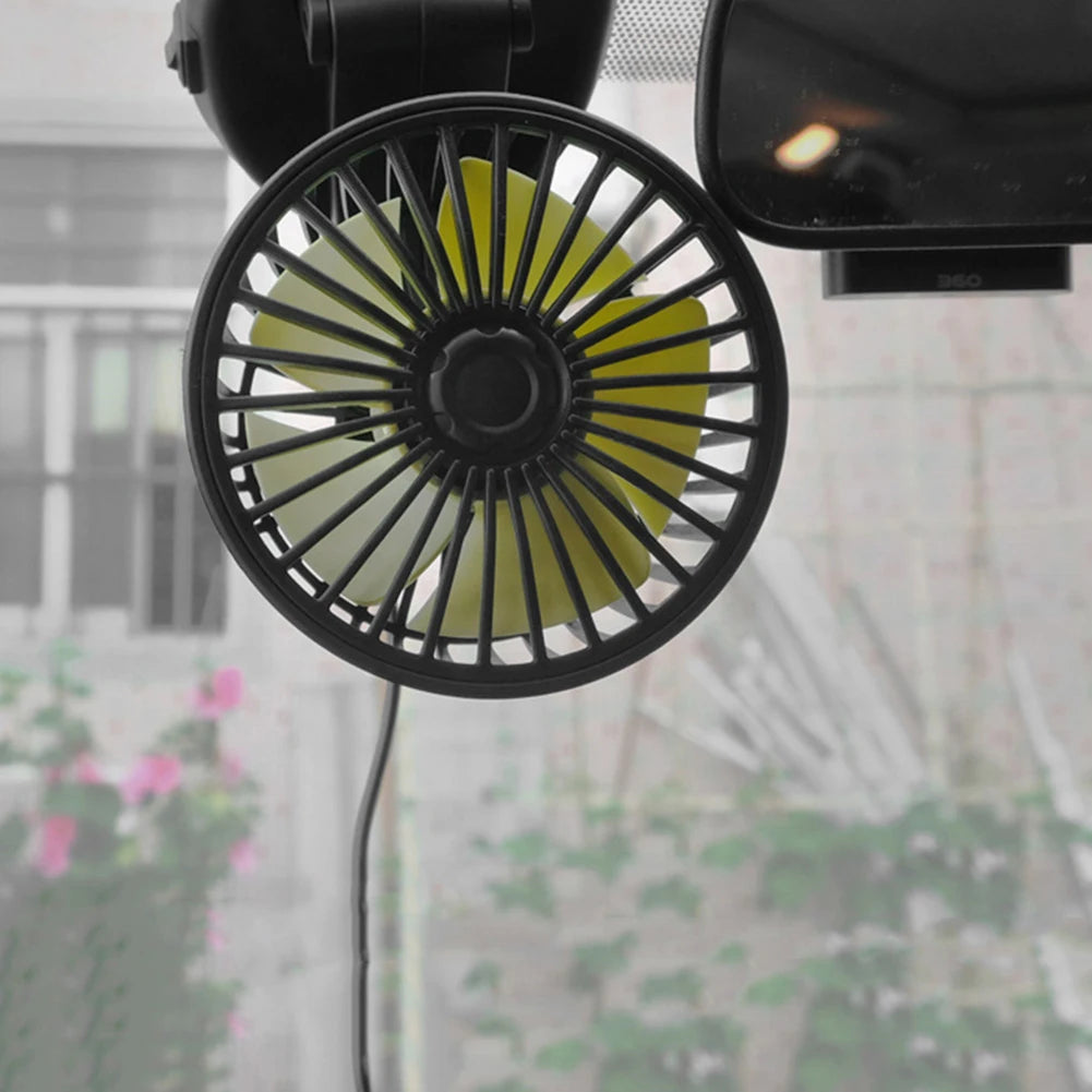 Mini Vehicle Cooling Device Adjustable 5/12/24V Car Air Cooler 2 Speed Automobile Vehicle Accessories