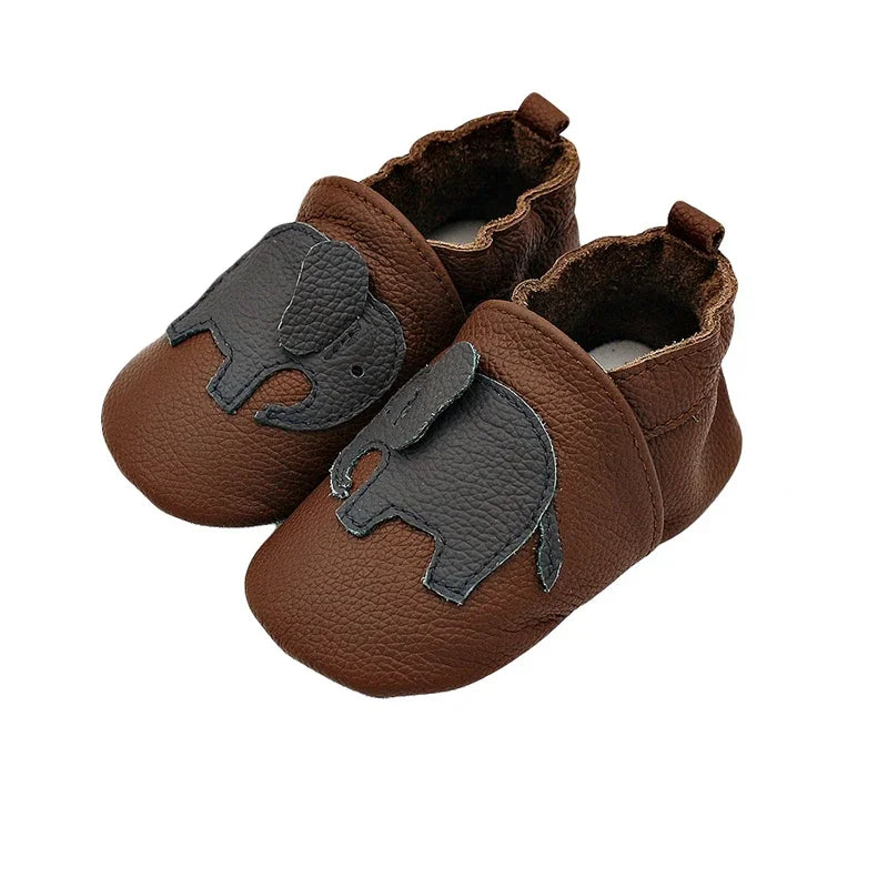 Autumn Baby Shoes Toddle Boys Girls Skid-Proof Shoe Soft Sheepskin Sneakers Fashion Animal Picture First Walker Moccasins 0-24M