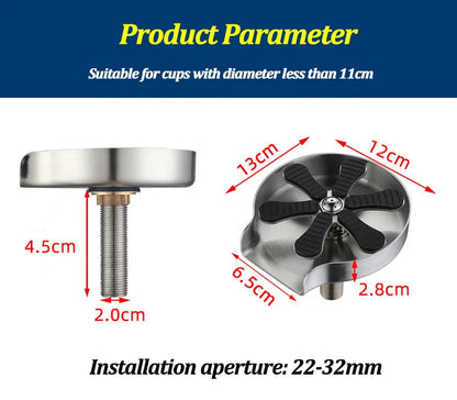 Kitchen Sink Glass Cup Wash Automatic Stainless Steel Pressure Spray  Washer Cup Tool Cleaning Faucet Bar Rinser Coffee Pitcher