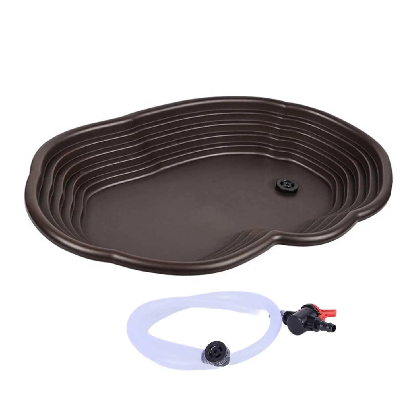 Reptile Bathing Pool Amphibians Accessories Large with Ramp Reptile Water Bowl for Tortoise Turtle Hamster Scorpion Leopard