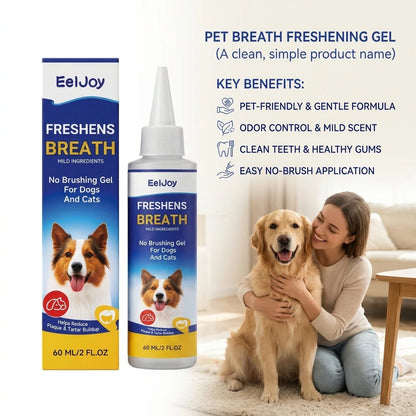EELJOY Pet Dental Care Gel Reducing Plaque Tartar & Bad Breath Freshing Natural Formula No Brushing Gum Health Pet Oral Cleaner