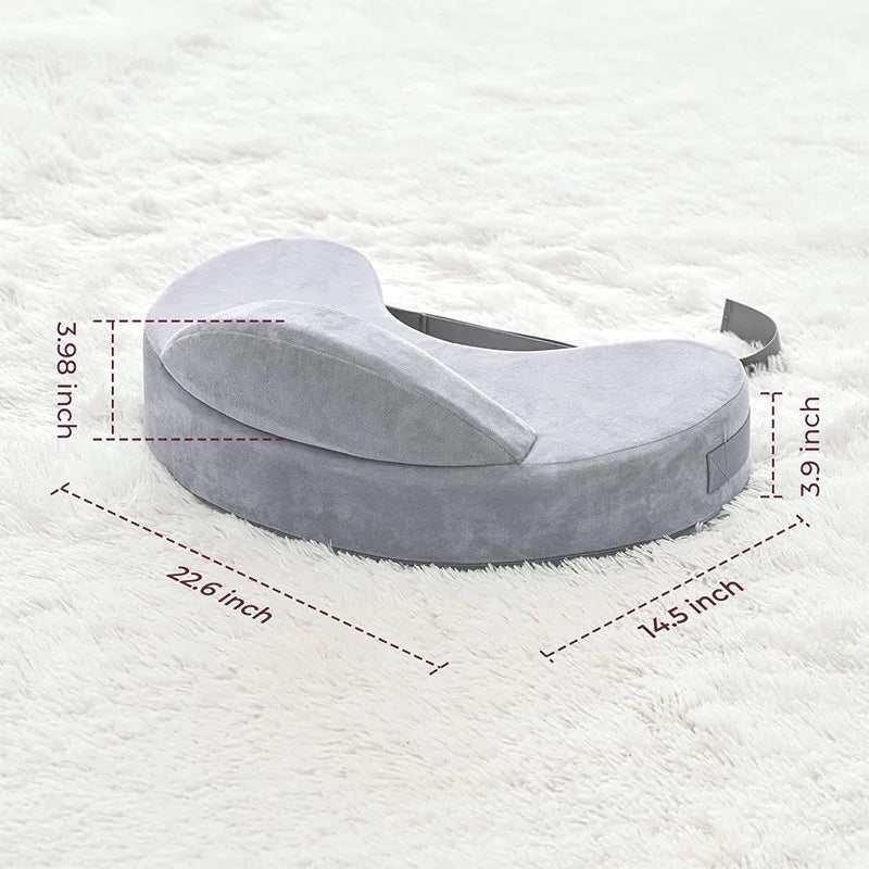 Ergonomic Memory Foam Nursing Pillow Breastfeeding Newborn Feeding Pillow Nursing Waist Support for Holding Baby Removable Cover