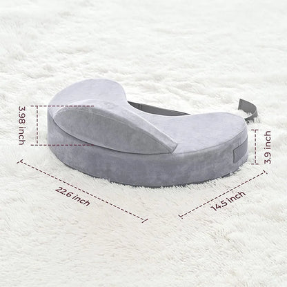 Ergonomic Memory Foam Nursing Pillow Breastfeeding Newborn Feeding Pillow Nursing Waist Support for Holding Baby Removable Cover