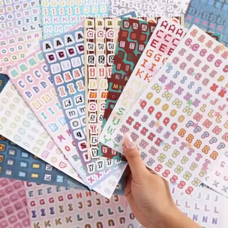 2000+Pcs Colorful Alphabet Letter Stickers for Journal Scrapbooking, DIY Craft Supplies, Fun Font Decals for Junk Journal