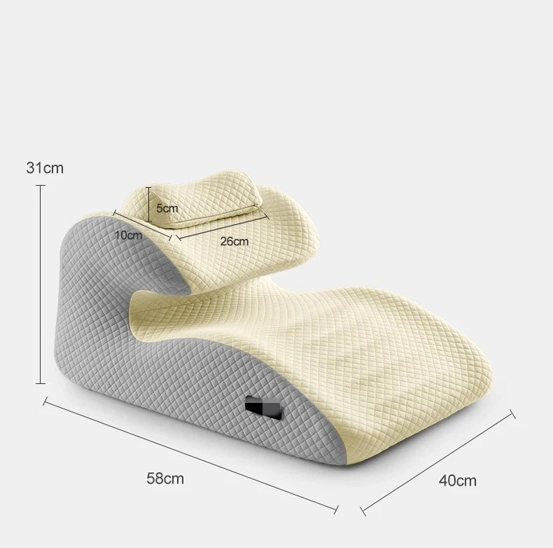Relax Cush Pillow 2025 New Ergonomic Pillow Supports Posture in Any Position Unique Curved Design Suitable for Massage,Reading