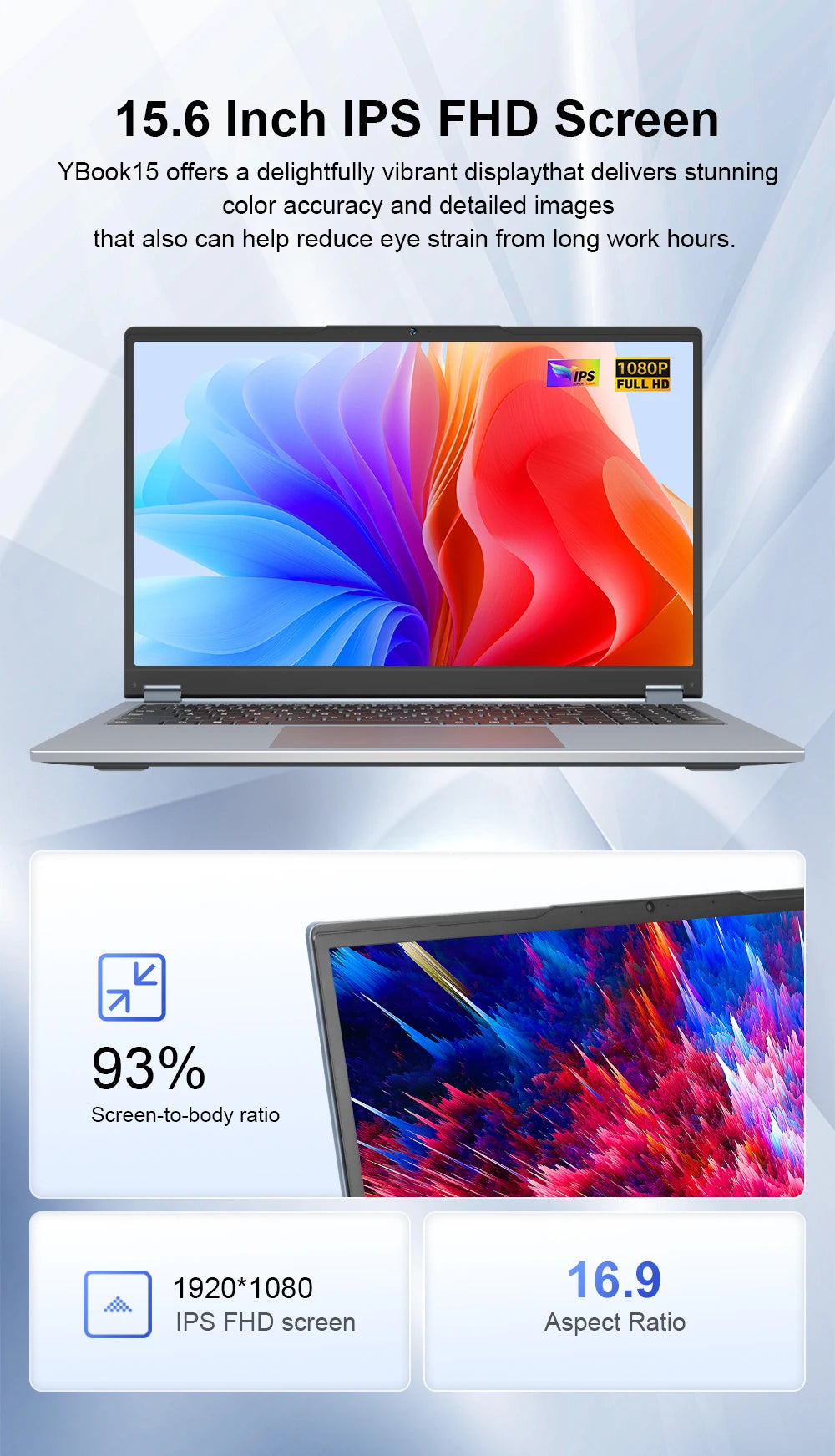 Ninkear YBOOK 15 Laptop 15.6 Inch 360° Flipable Touchscreen 16GB+512GB 2-in-1 Yoga Mode AMD Windows 11 Notebook 360° Flipable