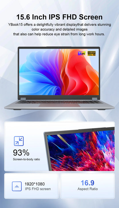 Ninkear YBOOK 15 Laptop 15.6 Inch 360° Flipable Touchscreen 16GB+512GB 2-in-1 Yoga Mode AMD Windows 11 Notebook 360° Flipable
