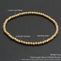 MHS.SUN Trend Stretch Stainless Steel Bracelets Gold Sliver Color 2MM 5MM 8MM Stacked Ball Beaded Bracelet For Women Men Jewelry