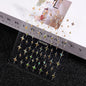 3D Gold Sun/Moon/Star Bronzing Nail Art Sticker 8*10cm Laser Star Moon Design Nail Decal Gold Silver Self-Adhesive Slider &*&
