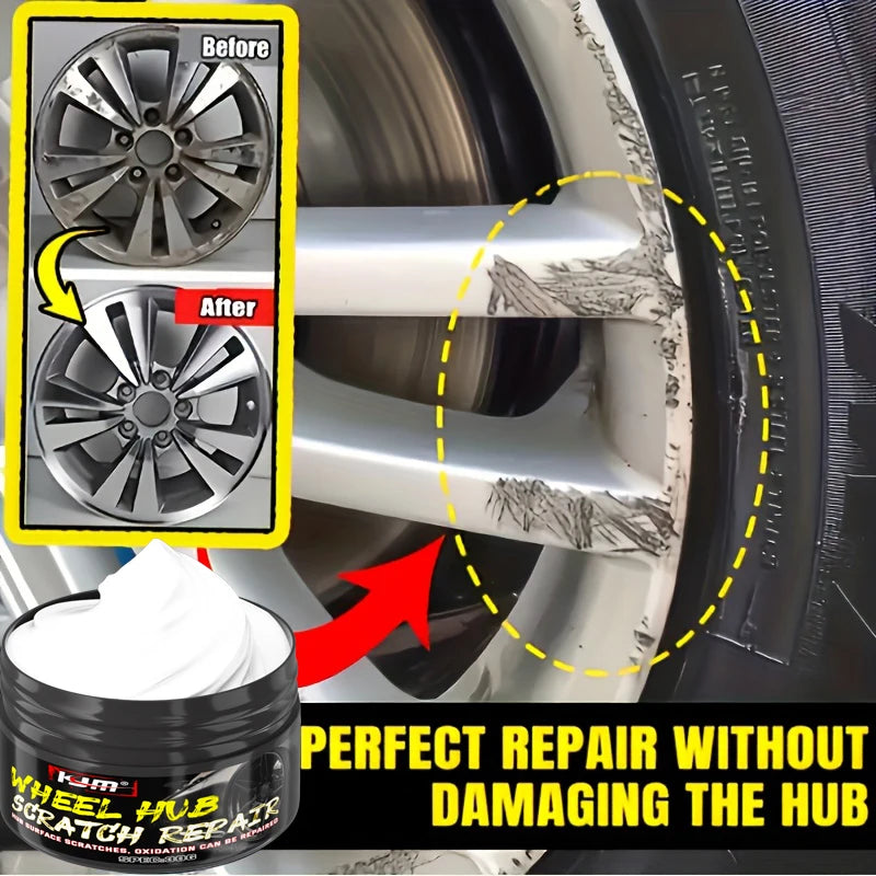 Car Wheel Hub Scratch Repair Paste, Auto Rim Oxidation Remover, Aluminum Alloy Hub Polishing Agent