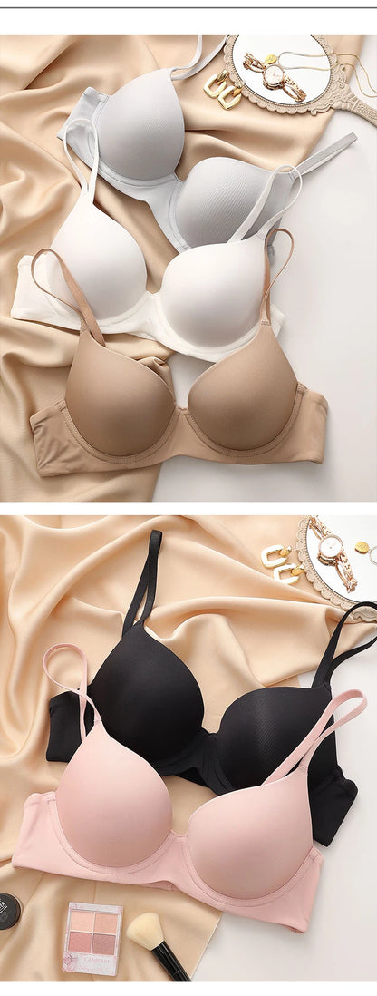Plus Size Lingerie for Women Seamless Push Up Bra Sexy Thin Cup Cotton Brassiere Comfortable Underwie Female C D E Cup Underwear