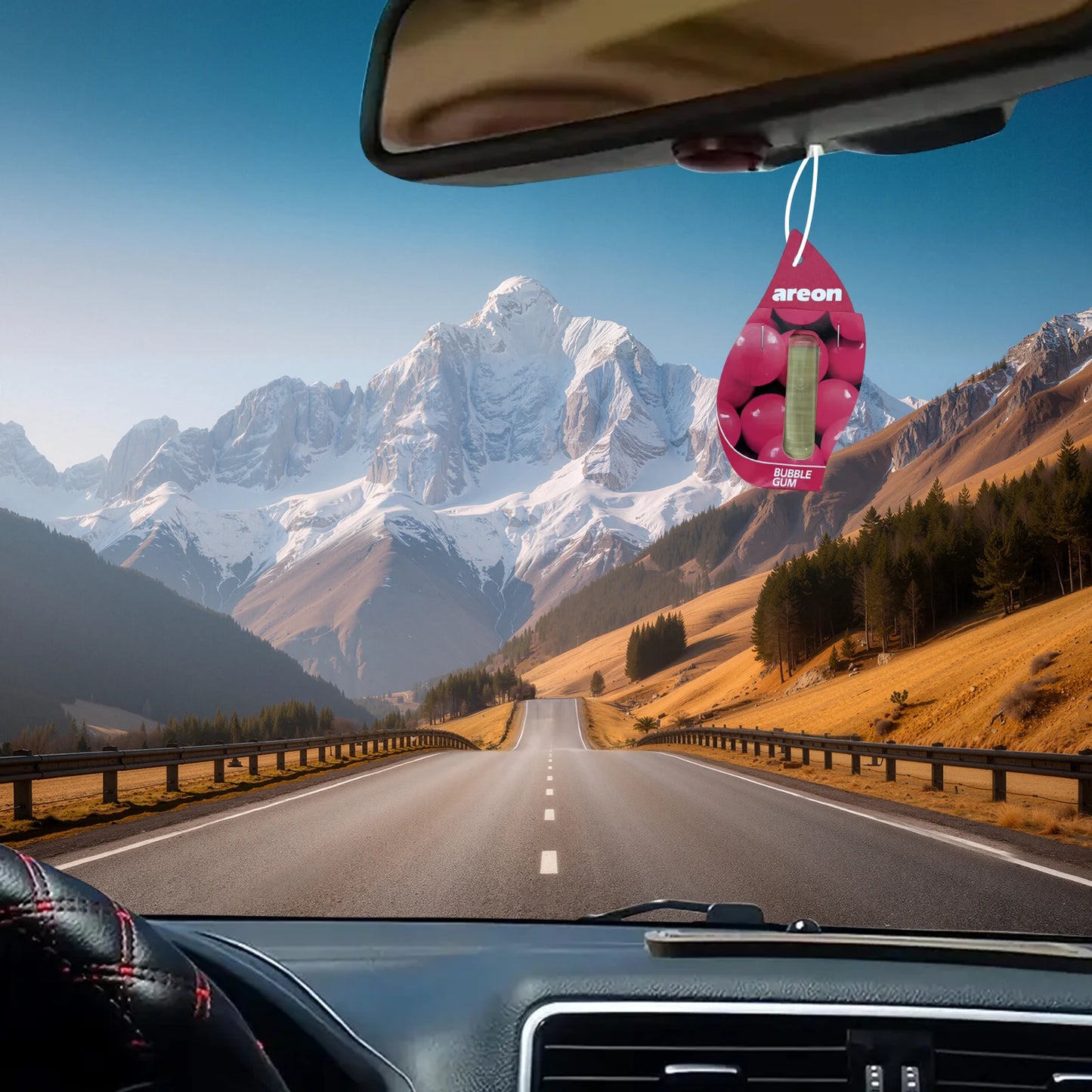 Areon 5/20pcs BUBBLE GUM Scent Car Air Freshener, Natural Tea-Scented Paper, Car-Mounted Hanging Type, Car Interior Accessories