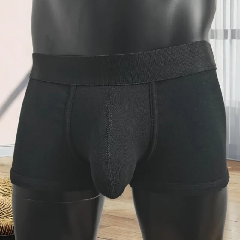 Cotton men's boxer briefs with large pockets, comfortable and hot-selling men's sexy underpants.