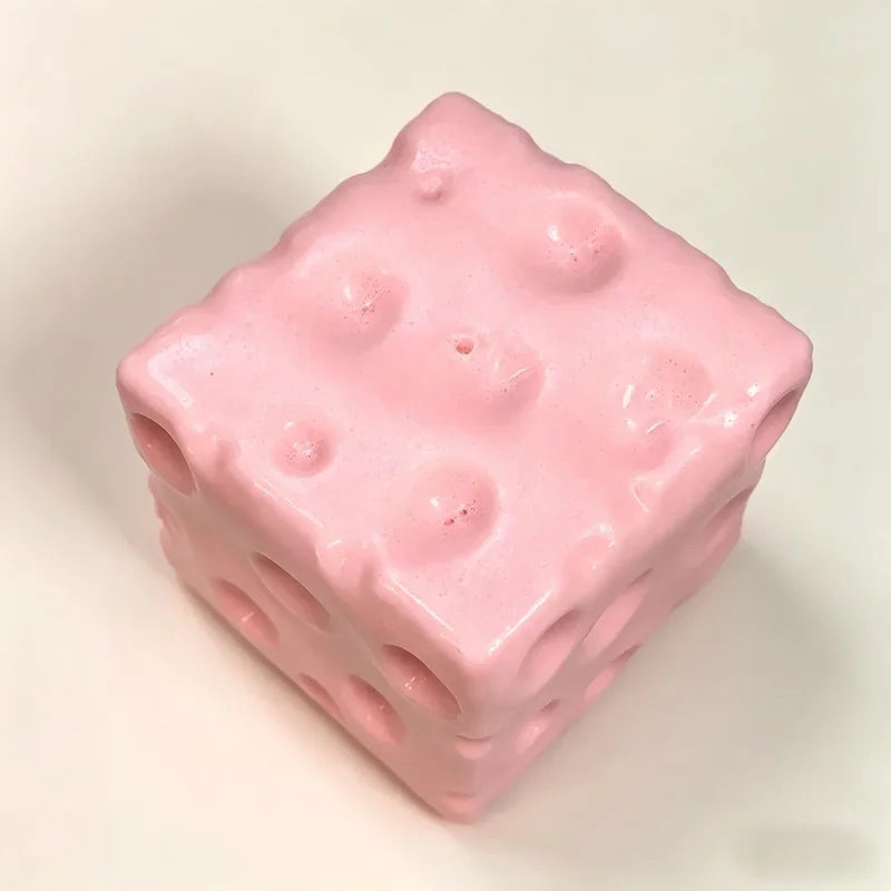2026 NEW Big Cheese Cube Stress Ball, Shapeable Non-Bounce Squeeze Fidget Toy, Sensory Relief Anti-Stress 6cm Large size