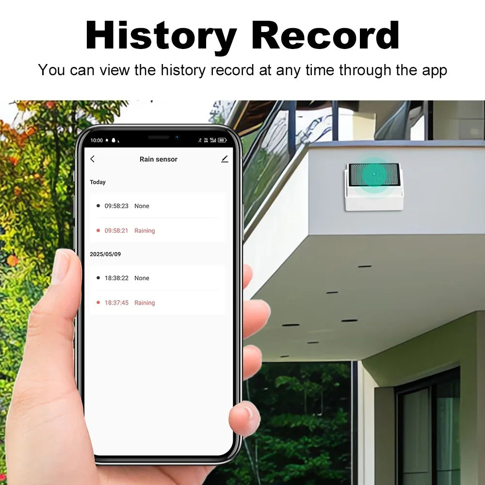 2 in 1 Tuya Zigbee Rain Sensor with Light Detector IPX4 Outdoor Waterproof Rain Detector Work with Smart Life Home Assistant Z2M