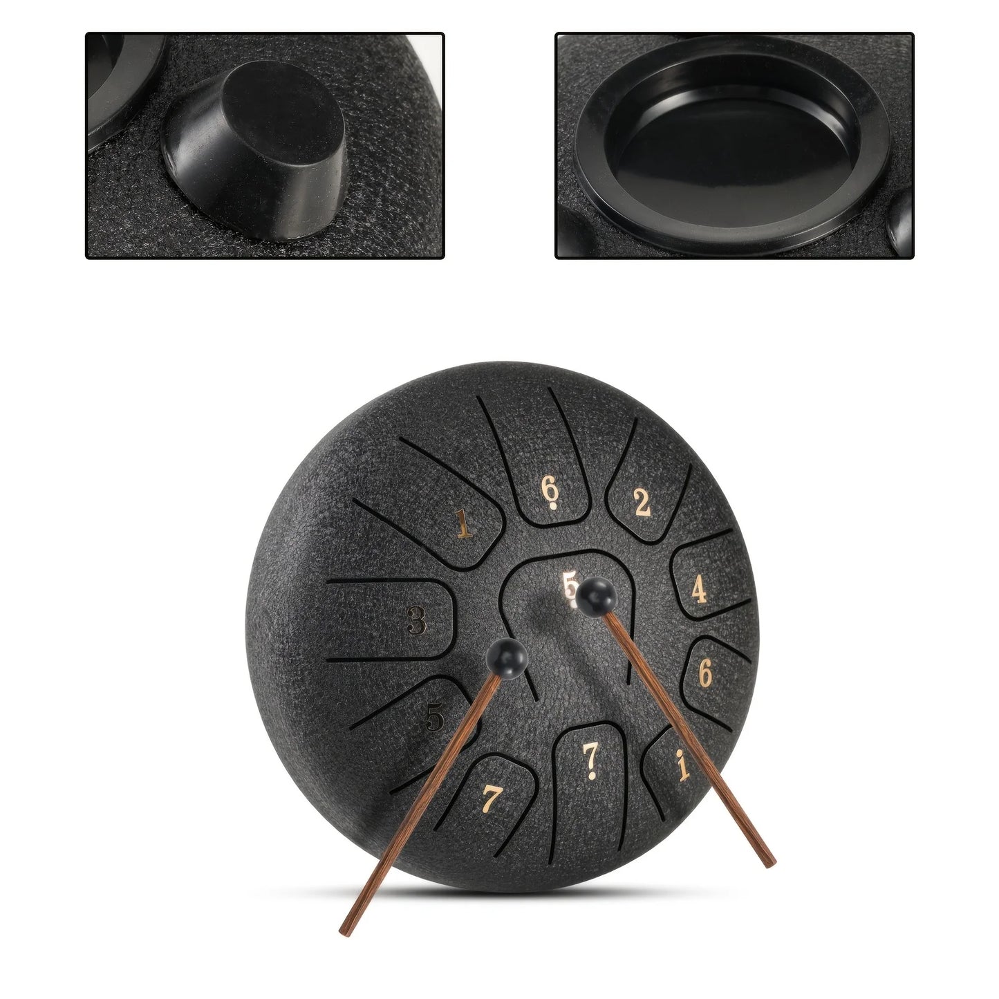 Miwayer 6" Steel Tongue Drum Gift Set | 11-Note Sound Healing Instrument w/Tuning Kit | Yoga/Meditation/Anxiety Relief Tool