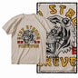 G41 Beige Vintage 100% Cotton Tiger Printed Men's T-shirt |  Streetwear Big Size Cool O-neck men's Tee Tshirt