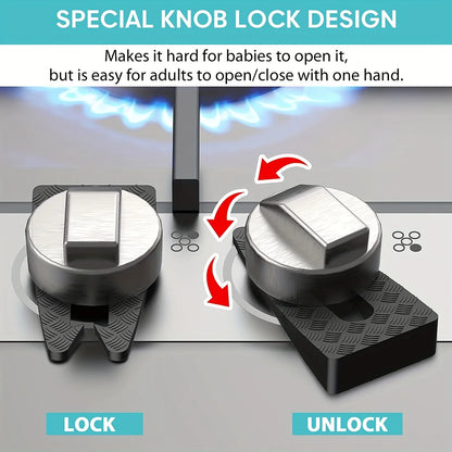 Gas Stove Knob Covers for Child Safety Baby-Proof Locks for Your Gas Cooktop Easy to Use & Heat Resistant 1/4/8 PCS