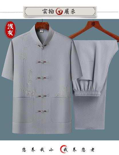 men's sets (shirt + trousers) 2026 summer new style men fashion shirt short sleeve shirt High quality shirts male two piece