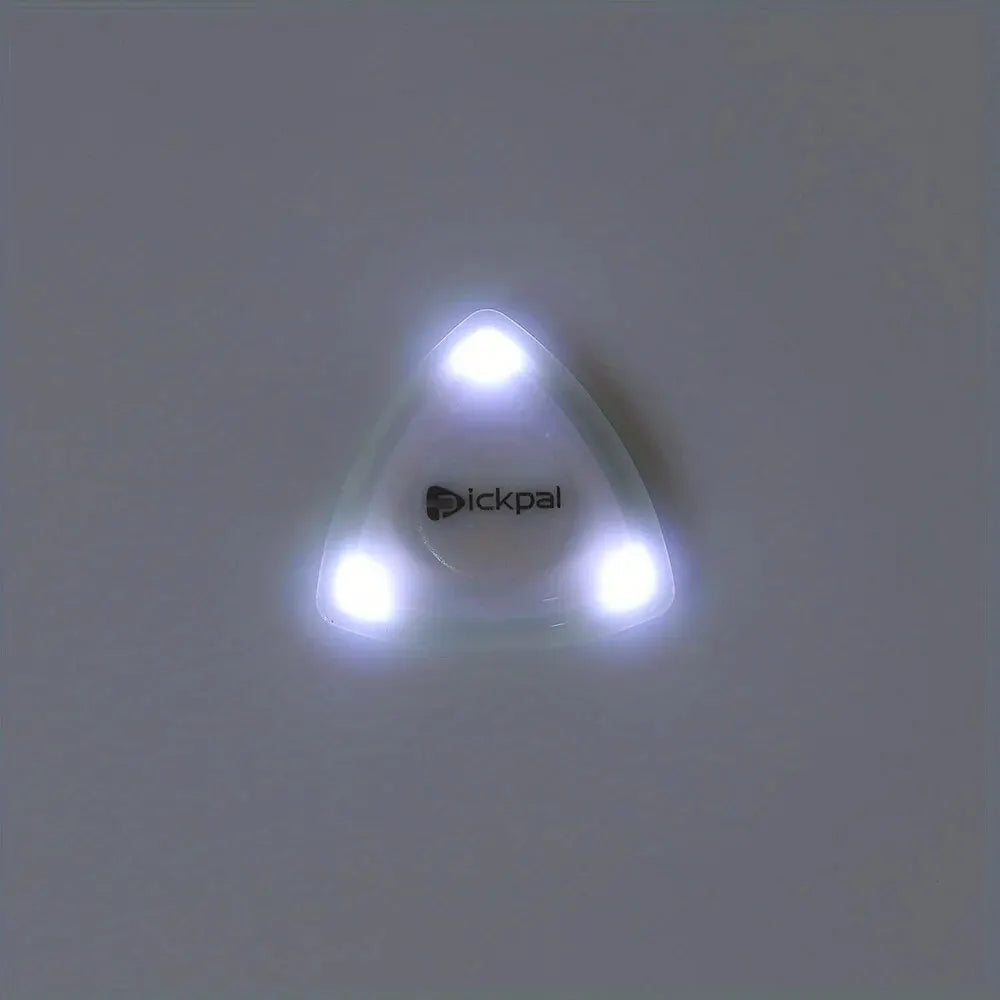 Miwayer LED Luminous Guitar Pick - ABS Electric Guitar Picks With Three-Color Light Options (White/Green/Purple)