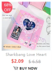 Sharkbang A7 Square Loose Leaf Diary Notebook Glitter Journals Agenda Planner PVC Binder Goo Card Book Gift Set Stationery