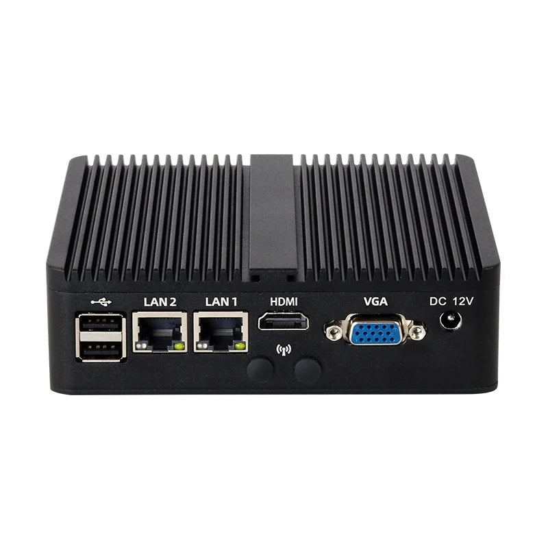 BEBEPC Fanless Industrial Mini PC with Intel Celeron J6412 J1900 Support Linux Computer with 2xRS232/485 2xGbE LAN Win10 Ready