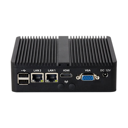 BEBEPC Fanless Industrial Mini PC with Intel Celeron J6412 J1900 Support Linux Computer with 2xRS232/485 2xGbE LAN Win10 Ready