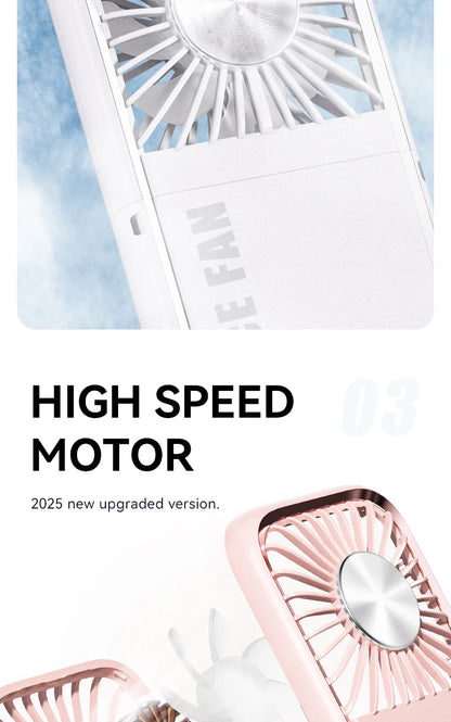 Multifunction Foldable Hand Fan USB Charging Mini Portable Hanging Neck Air Cooling Fan Semiconductor Refrigeration Small Fan