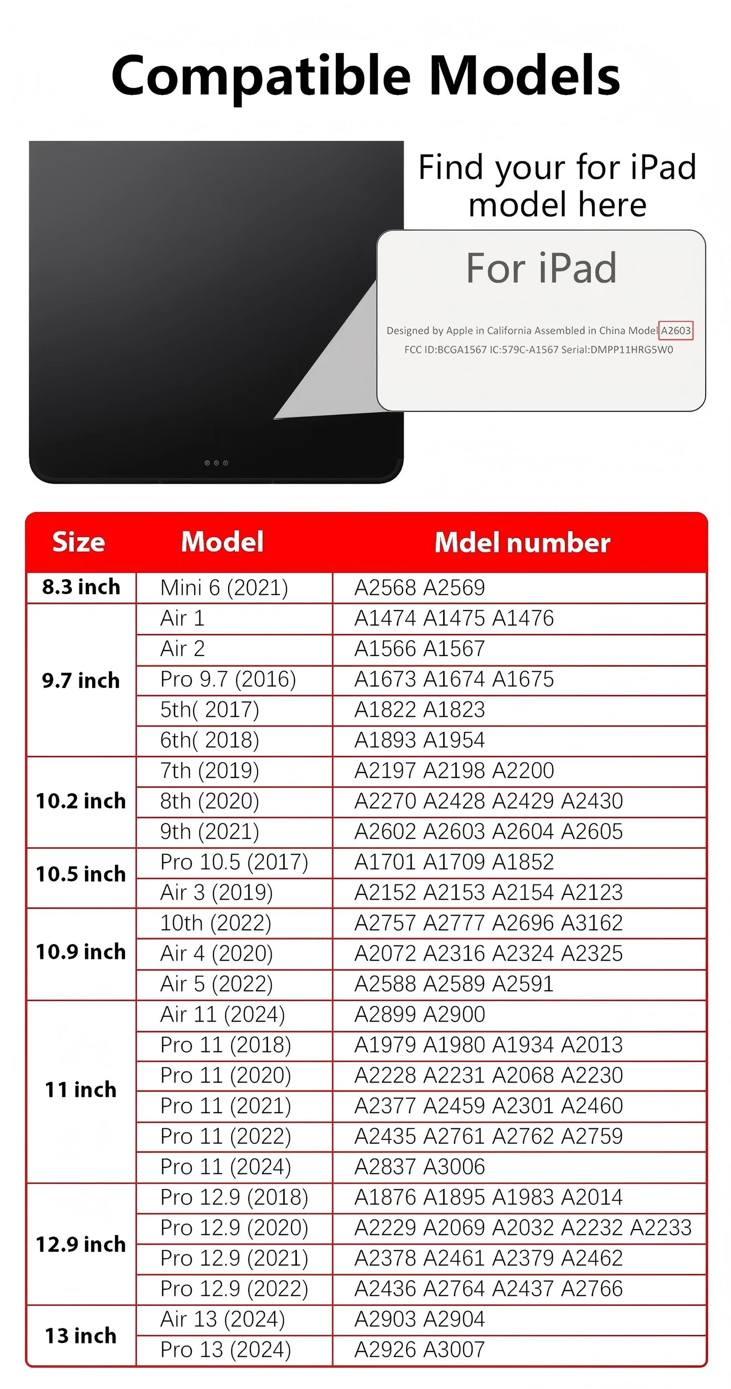For iPad A16 A19 12th 11th 6th 5th Gen 9.7 Inch Air 1 2 Case for iPad Pro 9.7 2016 Air 5 4 11 10th 10.9 Mini 1 2 3 4 5 6 7 Case