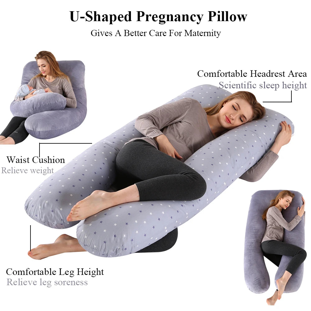 Pregnancy Pillow 130*70cm Sleeping Waist Pillow for Pregnant Women Nursing Pillow Breastfeeding Cushion for Women
