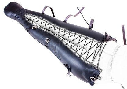 Soft PU Leather Headgear Mermaid Straitjacket Head Hood Body Harness Adjustable Leg Binder BDSM Restraint Sex Toy Slave Roleplay