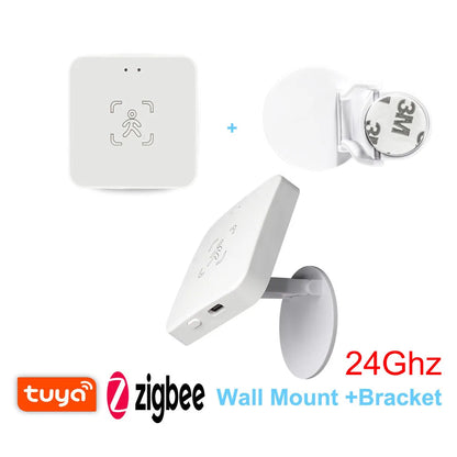 Tuya Zigbee/WiFi Smart Human Presence Sensor 24Ghz MmWave Radar Detection Luminance/Distance Support Home Assistant