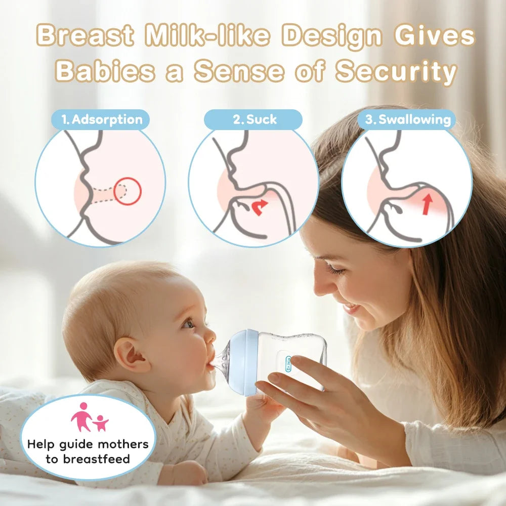 Baby PP Bottle 150/240/330ML Newborn Baby Bottle with Handle Milk Bottle Feeding Baby Bottles Newborn Feeding Supplies BPA-FREE