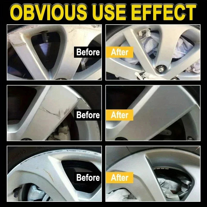 Car Wheel Hub Scratch Refurbishment Paste, Tire Rim Scratch Paint Repair Paste - Aluminum and Steel Rings Dent Restore Care/93x*