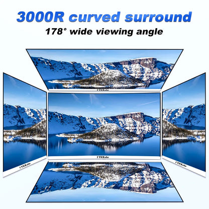 24 Inch Curved 100Hz Monitor Gaming MVA FHD 1080P Computer Display 3000R HDMI/VGA DCR Eye Protect VESA 100*100 2ms Response