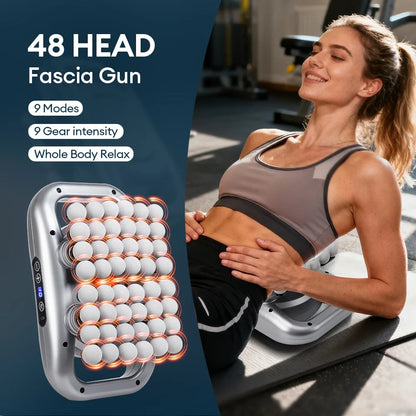 48-Heads Fascia Gun High-Frequency Vibration Body Massage Gun Back and Waist Massager Neck Shoulder Massager Muscle masajeador