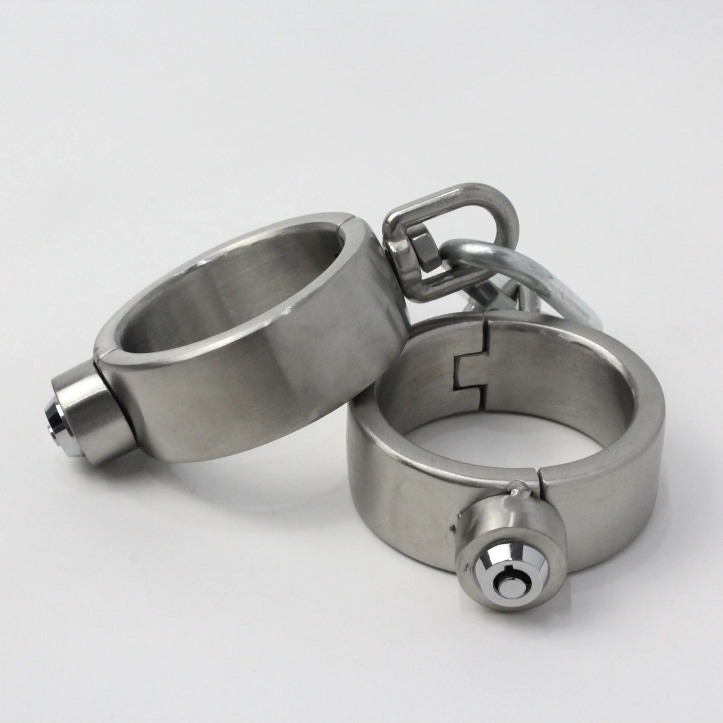 Heavy Duty Stainless Steel Handcuffs Ankle Cuffs Neck Collar Press Lock BDSM Restraints Bondage Adult Games Sex Toys for Couples