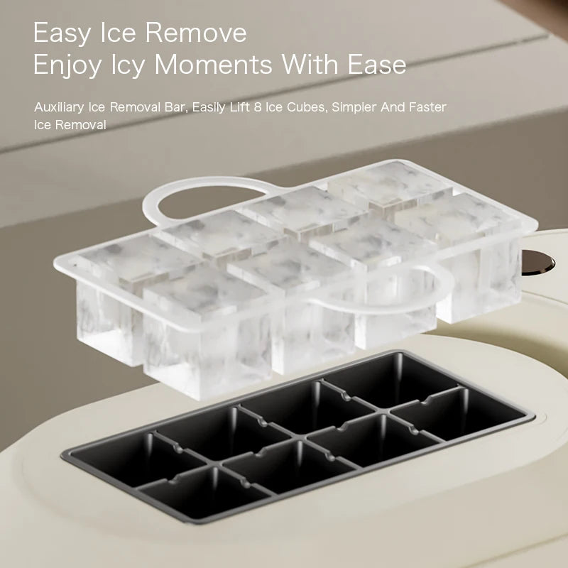 Electric Small Ice Maker Home Dormitory Office Camping Ice Automatic Ice Making Box Ice Machine Home Car Dual Use 12/110/220V