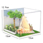 Mini Doll House DIY Small House 3D Puzzle Assembly Building Model Toys Home Bedroom Decoration With Furniture LED Lights Gifts