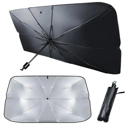 Car Sunshade Umbrella Front Windshield Silver Glue Sunshade Umbrella Uv Resistant Folding Car Umbrella Car Sunscreen