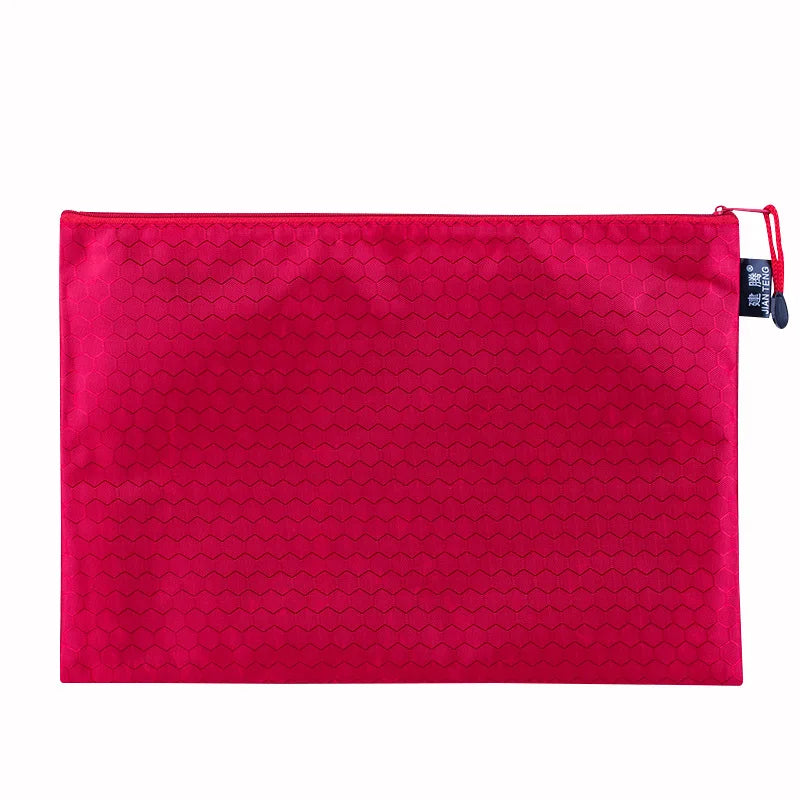 A4 Waterproof Canvas File Folders Football Pattern Thick File Bag Student Teacher Document Bag Business School Supplies